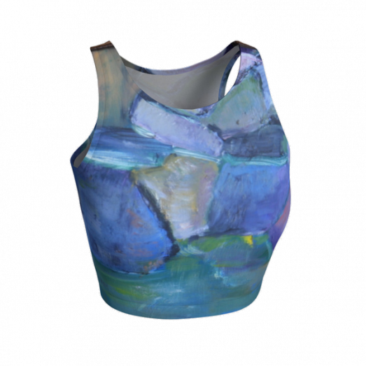 Crop Top Blue Stone